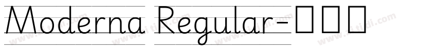 Moderna Regular字体转换